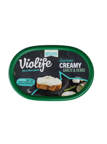 Веганский сливочный крем Violife 100% Vegan Creamy With Garlic & Herbs с чесноком и травами 150 г