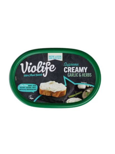 Веганский сливочный крем Violife 100% Vegan Creamy With Garlic & Herbs с чесноком и травами 150 г