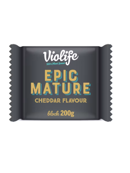 Веганский соевый сыр со вкусом зрелого чеддера Violife Epic Mature Cheddar Flavour Block 200г
