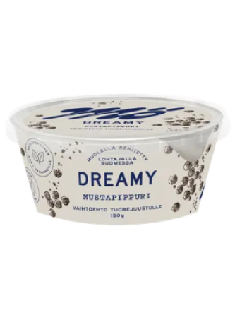 Веганский сливочный сыр с черным перцем Mö Dreamy mustapippuri 150 г