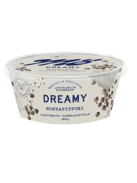 Веганский сливочный сыр с черным перцем Mö Dreamy mustapippuri 150 г