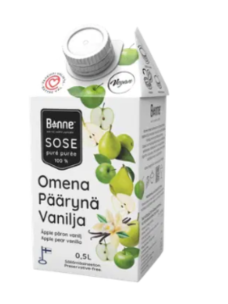 Пюре яблоко-груша-ваниль Bonne Omena-päärynä-vaniljasose 0,5 л