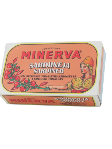 Сардины в остром томатном соусе Minerva Sardiineja120 г/ 85 г