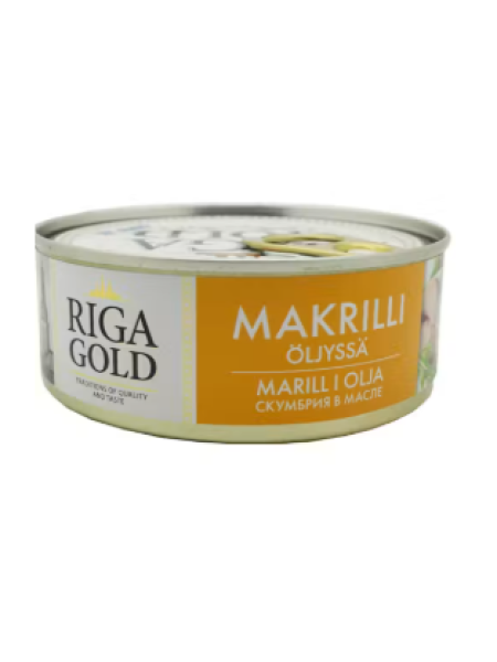 Филе скумбрии в масле Riga Gold Makrillipala öljyssä 240 г /163 г