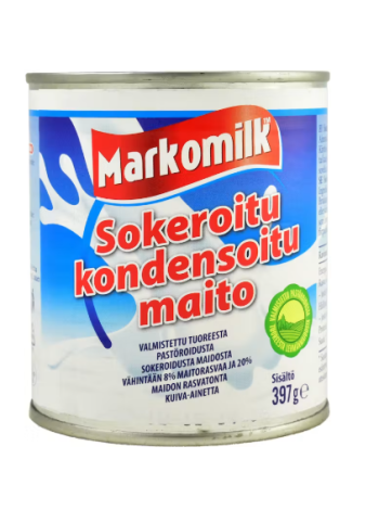 Сгущеное молоко Markomilk makeutettu kondensoitu maito 397 г