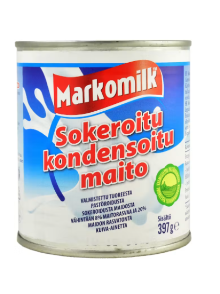 Сгущеное молоко Markomilk makeutettu kondensoitu maito 397 г