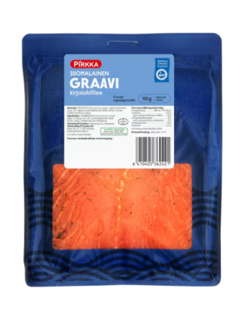 Филе радужной форели Pirkka suomalainen graavikirjolohifilee 150 г