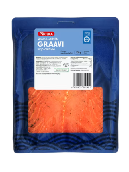Филе радужной форели Pirkka suomalainen graavikirjolohifilee 150 г