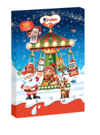Рождественский календарь с шоколадными конфетами Kinder Mini Mix 151г