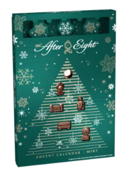 Шоколадный календарь After Eight joulukalenteri minttutäytteinen suklaa 195г с мятной начинкой