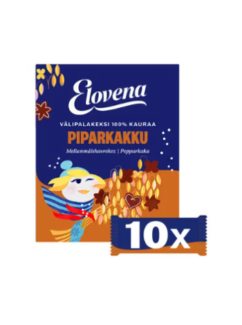 Овсяные батончики Elovena piparkakku 10x30 г имбирное печенье
