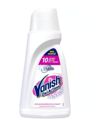 Средство для удаления белых пятен Vanish Oxi Action для белых вещей 1л