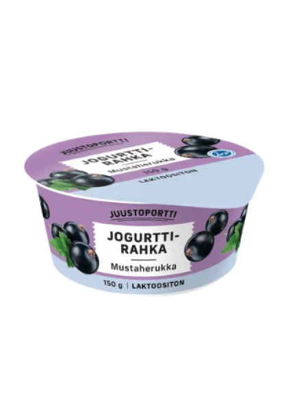 Нежный творожок Juustoportti Jogurttirahka mustaherukka 150 г черная смородина