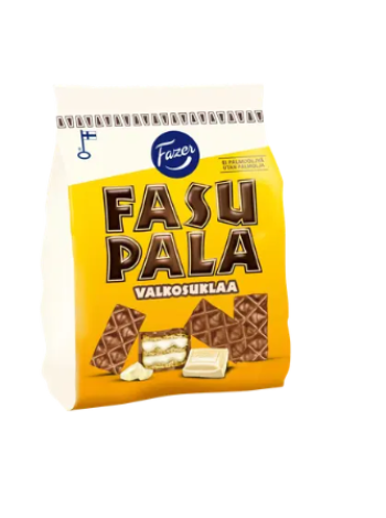 Вафли Fazer Fasupala Valkosuklaa 199 г с белым шоколадом
