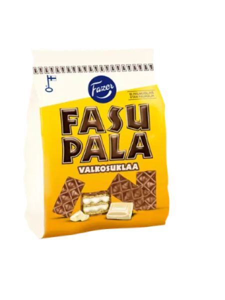 Вафли Fazer Fasupala Valkosuklaa 199 г с белым шоколадом