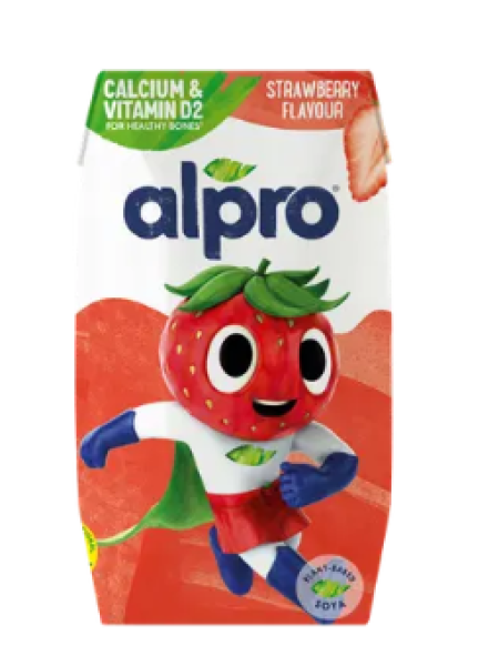Соевый напиток со вкусом клубники Alpro Kids soijajuoma, mansikanmakuinen 200 мл