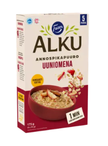 Каша быстрого приготовления Fazer Alku Uuniomena  5 × 35 г Запеченное яблоко