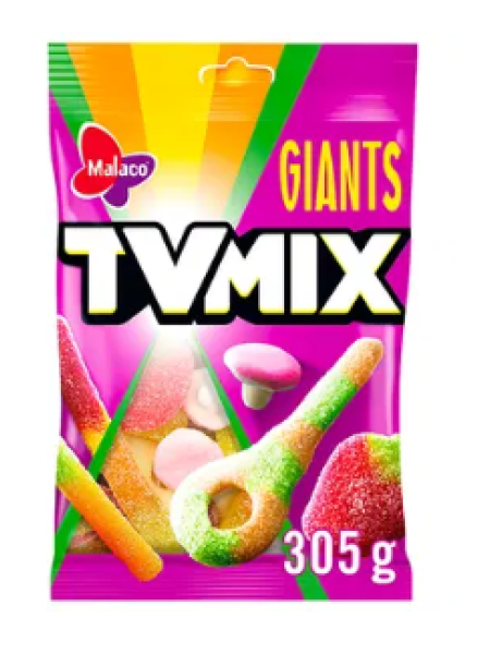 Жевательные конфеты Malaco TV Mix Giants 305 г