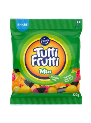 Жевательные конфеты Fazer Tutti Frutti Mix Natural Mix 220 г