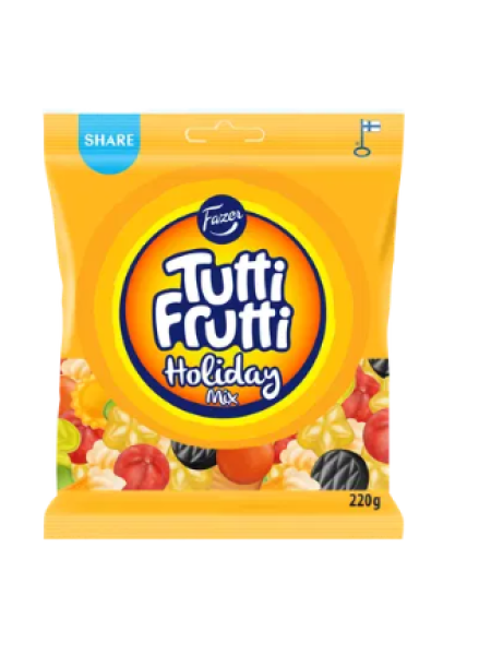 Жевательные конфеты ассорти Fazer Tutti Frutti Holiday Mix 220 г