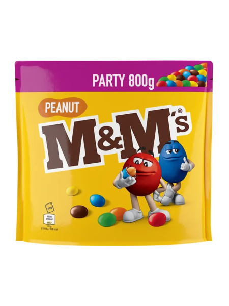 Конфеты драже шоколадные с арахисом M&M'S Peanut PARTY BAG 800 г