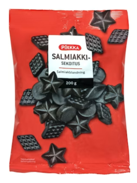 Лакричные конфеты Pirkka salmiakkisekoitus 200 г