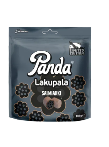 Лакричные конфеты Panda Lakupala salmiakki 180г