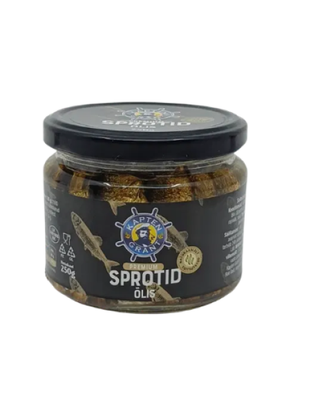 Шпроты в масле Kapten Grant sprotid õlis 250 г стекло
