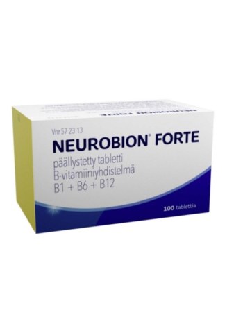 Препарат для профилактики дефицита витаминов группы В NEUROBION FORTE TABLETTI, PÄÄLLYSTETTY 100 шт