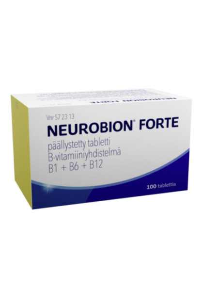 Препарат для профилактики дефицита витаминов группы В NEUROBION FORTE TABLETTI, PÄÄLLYSTETTY 100 шт