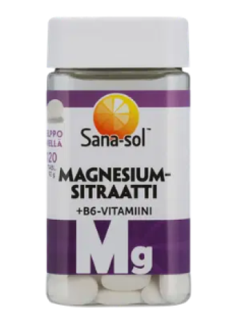 Пищевая добавка Sana-sol Magnesiumsitraatti + B6 120 шт цитрат магния и витамин B6