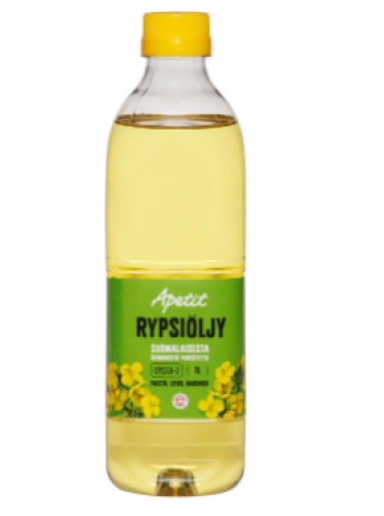 Рапсовое масло Apetit Rypsiöljy 1л