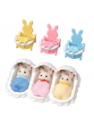 Игровые персонажи Sylvanian Families тройняшки-шоколадные зайчики