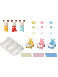 Игровые персонажи Sylvanian Families тройняшки-шоколадные зайчики