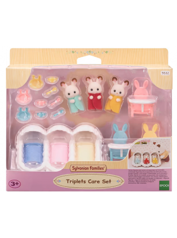 Игровые персонажи Sylvanian Families тройняшки-шоколадные зайчики