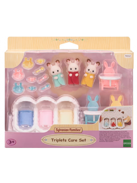 Игровые персонажи Sylvanian Families тройняшки-шоколадные зайчики