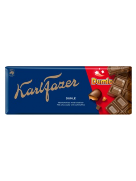 Плиточный  молочный шоколад Karl Fazer Dumle 180г