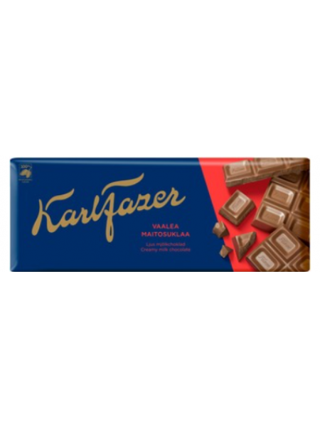 Шоколад молочный Karl Fazer Vaalea Maitosuklaalevy 180 г 