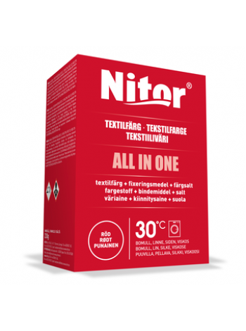 Текстильная краска Nitor All in One 230г цвет красный