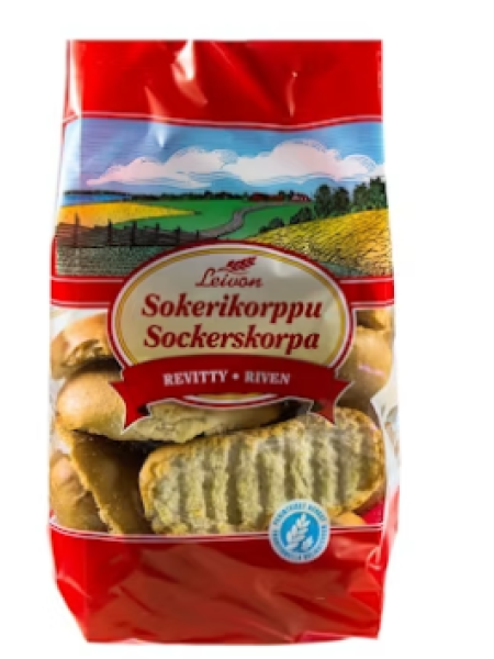 Сухарики с сахаром Leivon Sokerikorppu 400 г