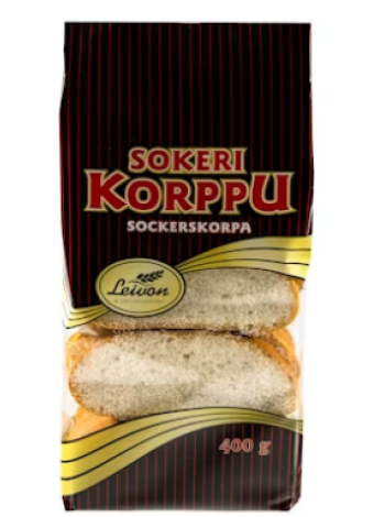Сухарики запеченные в сливочном масле с сахаром Leivon Sokerikorppu 400г