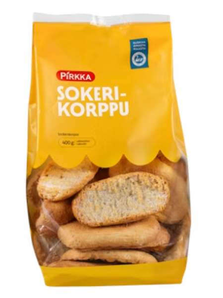 Сухарики с сахарной крошкой Pirkka Sokerikorppu 400г
