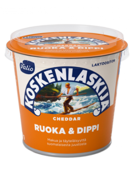 Сыр плавленый Валио чеддер Valio Koskenlaskija Ruoka & Dippi cheddar 250г безлактозный