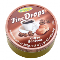 Леденцы Woogie Fine Drops 200г кофейные в ж/б