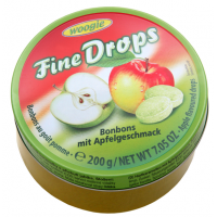 Леденцы Woogie Fine Drops Apple 200г яблоко в ж/б
